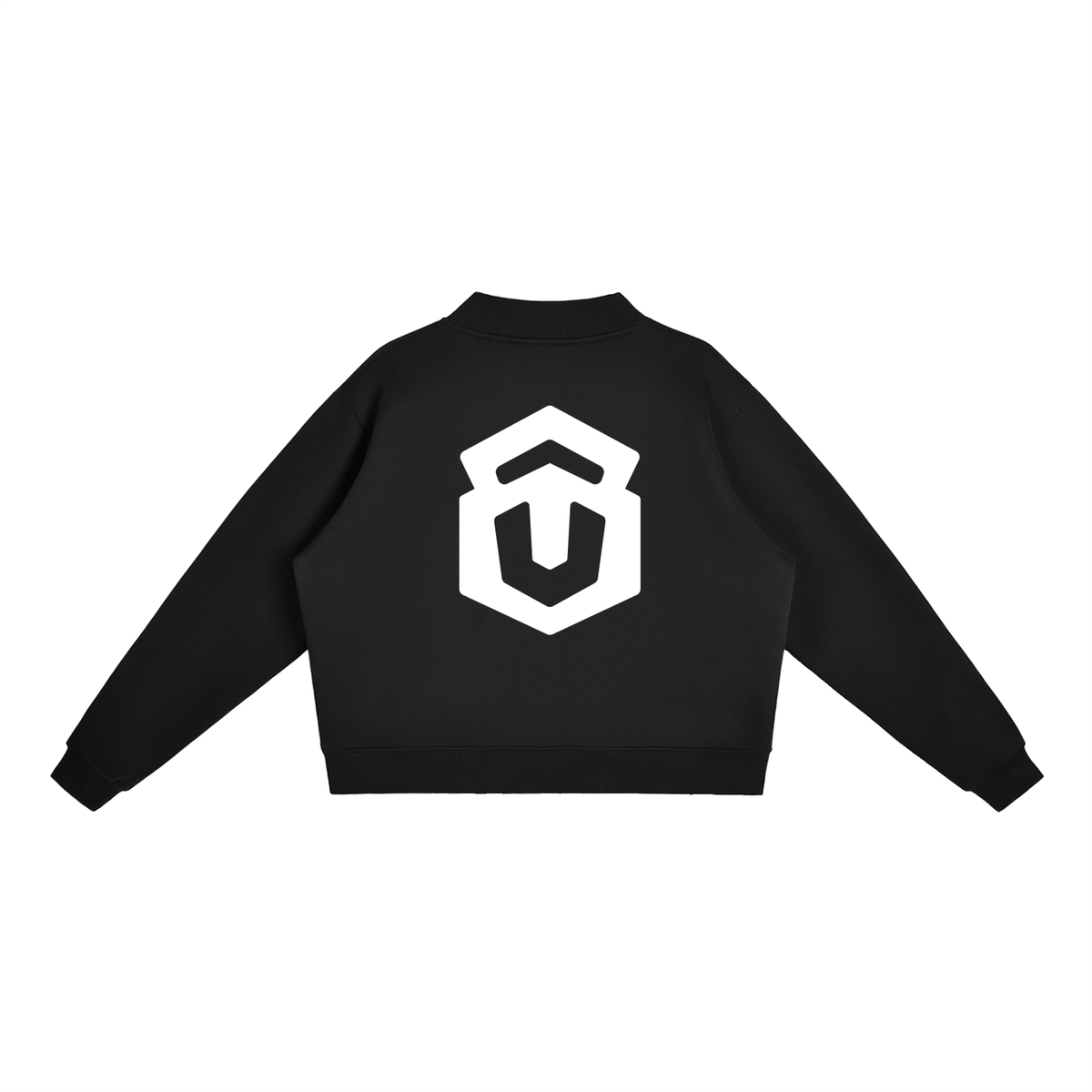 Essential Fleece Mock-Neck Crew Sweatshirt