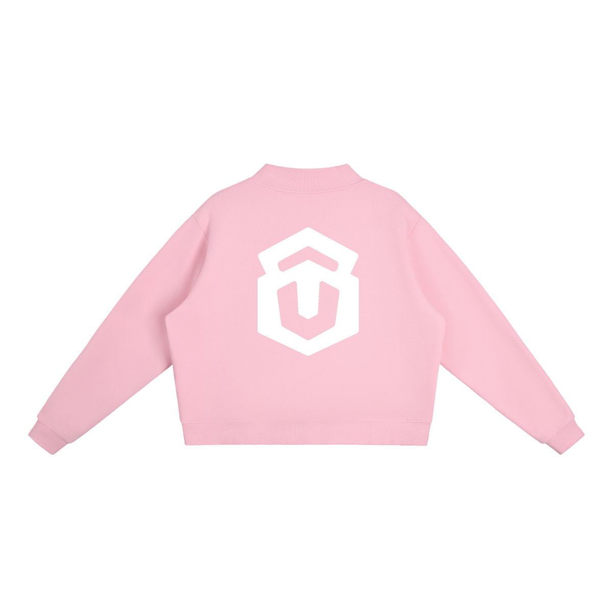 Essential Fleece Mock-Neck Crew Sweatshirt