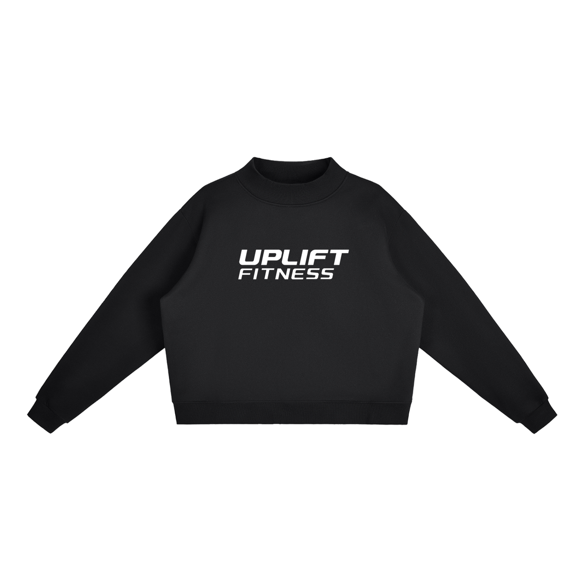 Essential Fleece Mock-Neck Crew Sweatshirt